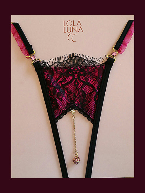 Scarlett fuchsya Open string Open G-string - lolaluna.com